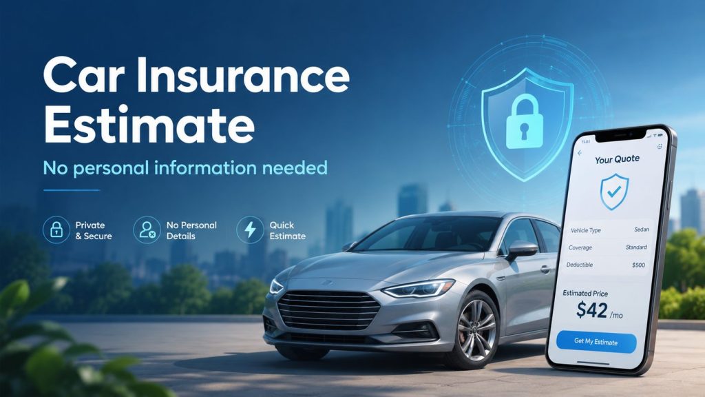 Car Insurance Estimate with no personal information needed