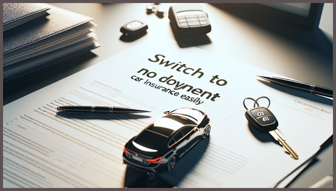 A minimalistic depiction of car insurance essentials without people.