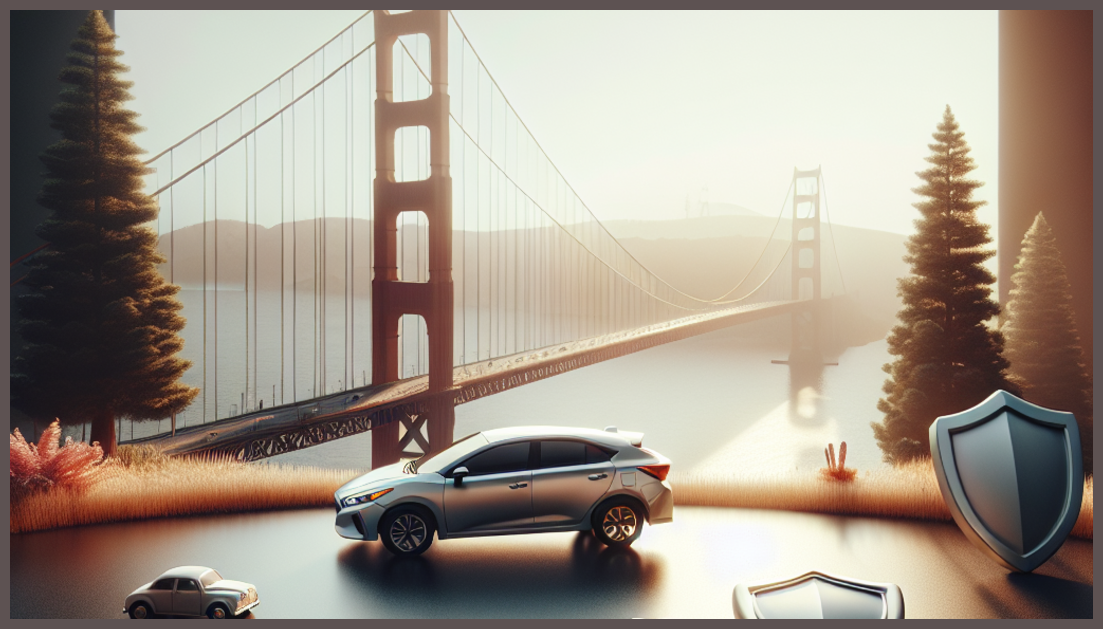 Symbolic representation of California car insurance discounts for low-income drivers.