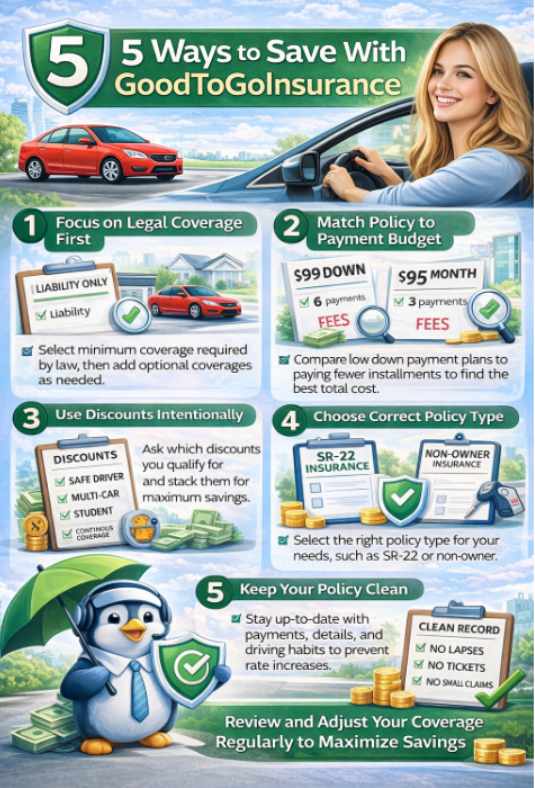 5 Ways to save with GoodtogoInsurance