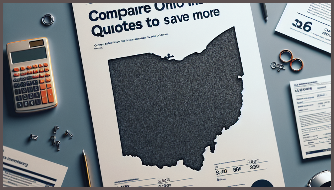 Visual representation of comparing car insurance quotes in Ohio.